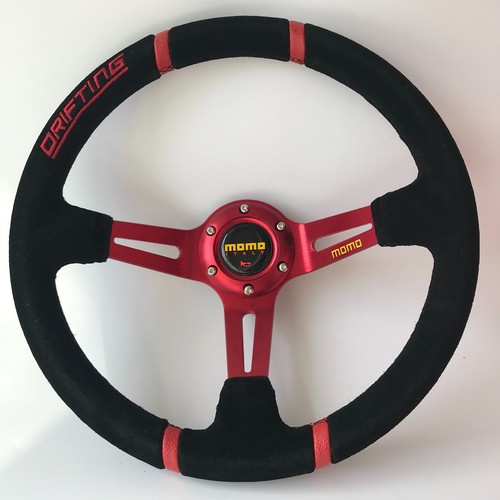 350mm suede deep dish steering - 350mm,