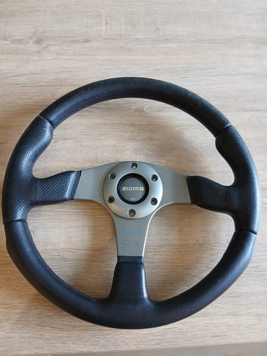 Genuine black leather - leather, momo